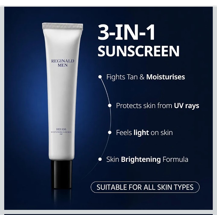 REGINALD MEN Helios Moisturizing Sunscreen Cream for Men – Lightweight Daily UV Protection - Image 5